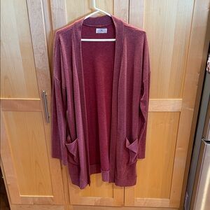 Amelia James Maroon Open Front Cardigan XXl